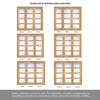 Room Divider - Contemporary Oak Double Doors Frosted Glass Prefinished Double Doors with Single Side