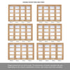 Room Divider - Contemporary Oak Double Doors Frosted Glass Prefinished Double Doors with Double Sides