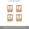 ThruEasi Room Divider - Coventry Contemporary Oak Clear Glass Prefinished Door with Single Side