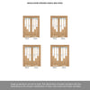 ThruEasi Room Divider - Coventry Contemporary Oak Clear Glass Prefinished Door with Single Side