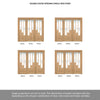 ThruEasi Room Divider - Coventry Contemporary Oak Clear Glass Unfinished Double Doors with Single Side