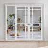 Room Divider - Handmade Eco-Urban® Leith Door Pair DD6316C - Clear Glass - Premium Primed - Colour & Size Options