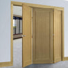 Three Folding Doors & Frame Kit - Walden Oak 3+0 - Unfinished