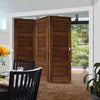 Three Folding Doors & Frame Kit - Coventry Walnut Shaker 3+0 - Prefinished