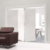 Three Folding Doors & Frame Kit - Ely 3+0 - White Primed