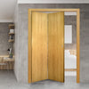 Two Folding Doors & Frame Kit - Galway Oak 2+0 Unfinished