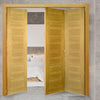 Three Folding Doors & Frame Kit - Pamplona Oak Flush 2+1 - Prefinished