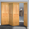Four Folding Doors & Frame Kit - Kingston oak 3+1 - Unfinished
