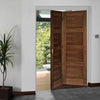 Two Folding Doors & Frame Kit - Coventry Walnut Shaker 2+0 - Prefinished