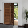 Two Folding Doors & Frame Kit - Coventry Walnut Shaker 2+0 - Prefinished