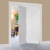 Two Folding Doors & Frame Kit - Eton Victorian Shaker 2+0 - White Primed