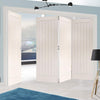 Four Folding Doors & Frame Kit - Ely 3+1 - White Primed