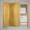 Three Folding Doors & Frame Kit - Pamplona Oak Flush 3+0 - Prefinished