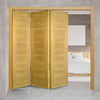 Three Folding Doors & Frame Kit - Pamplona Oak Flush 3+0 - Prefinished