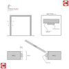 Made to Size Single Interior Black Primed MDF Door Lining Frame and Modern Architrave Set