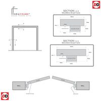 Double Fire Door Frame Kit in Oak Veneer or White Primed MDF - Suits Double Fire Doors
