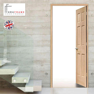 Image: Thruframe Interior Oak Veneered Door Lining Frame - Suits Single Doors