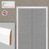 Thru Modern White Primed Facings - Two Full Sets for One Double Door