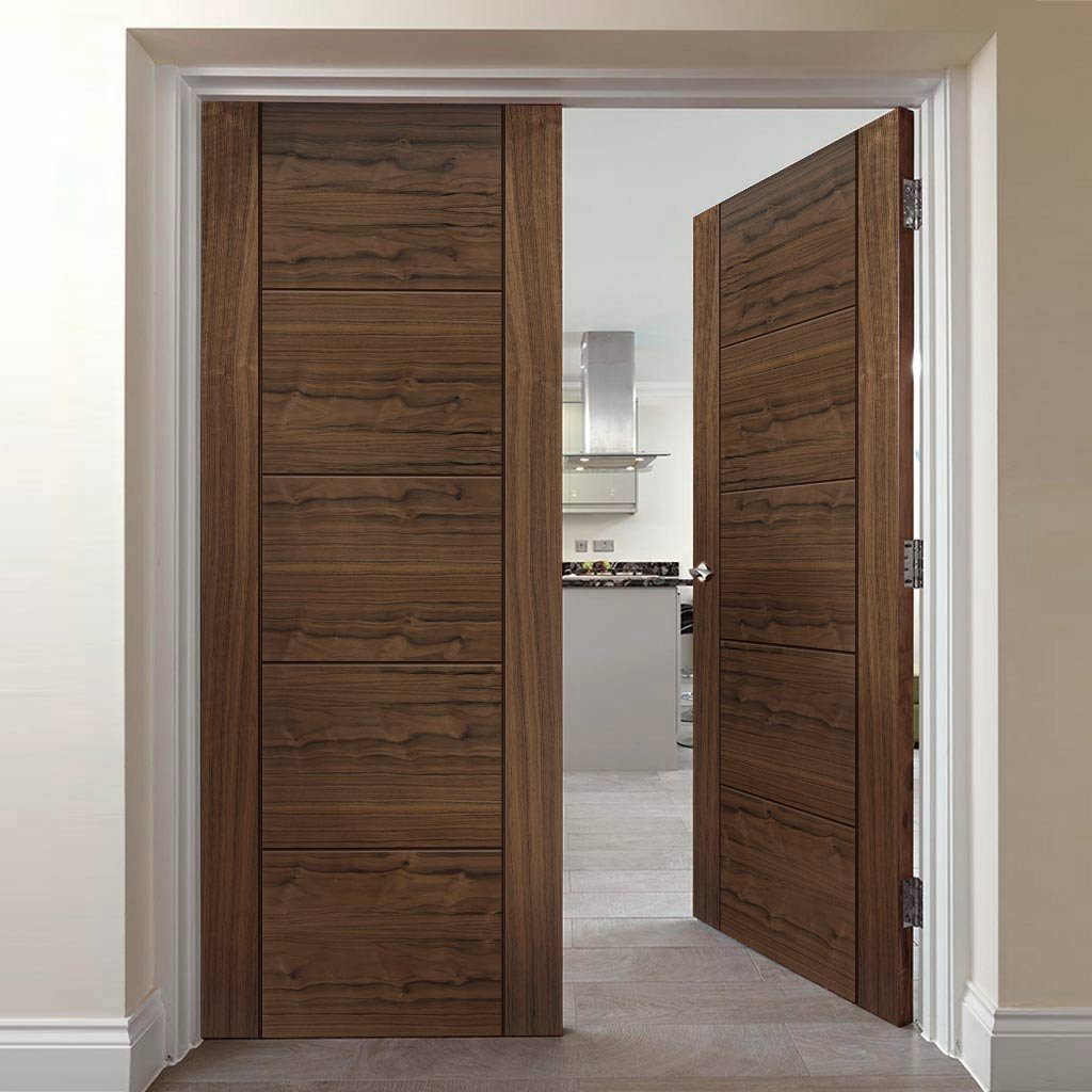 J B Kind Tigris Walnut Door Pair - Prefinished