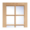 Cottage 6 Pane Oak Double Door and Frame Set - Clear Double Glazing