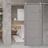 Sirius Tubular Stainless Steel Sliding Track & Vancouver Light Grey Door - Prefinished