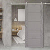 Sirius Tubular Stainless Steel Sliding Track & Vancouver Light Grey Door - Prefinished