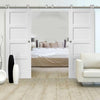 Sirius Tubular Stainless Steel Sliding Track & Shaker 4P Double Door - Primed