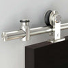 Sirius Tubular Stainless Steel Sliding Track & Soho 4 Panel Door - Black Painted - Prefinished
