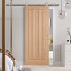 Sirius Tubular Stainless Steel Sliding Track & Belize Oak Door - Prefinished