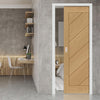 Torino Oak Evokit Pocket Fire Door - 1/2 Hour Fire Rated - Prefinished