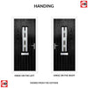 Cottage Style Tortola 1 Composite Front Door Set with Jet Glass - Shown in Black