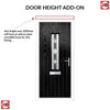 Cottage Style Tortola 1 Composite Front Door Set with Jet Glass - Shown in Black