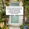 Cottage Style Tortola 1 Composite Front Door Set with Murano Green Glass - Shown in Chartwell Green