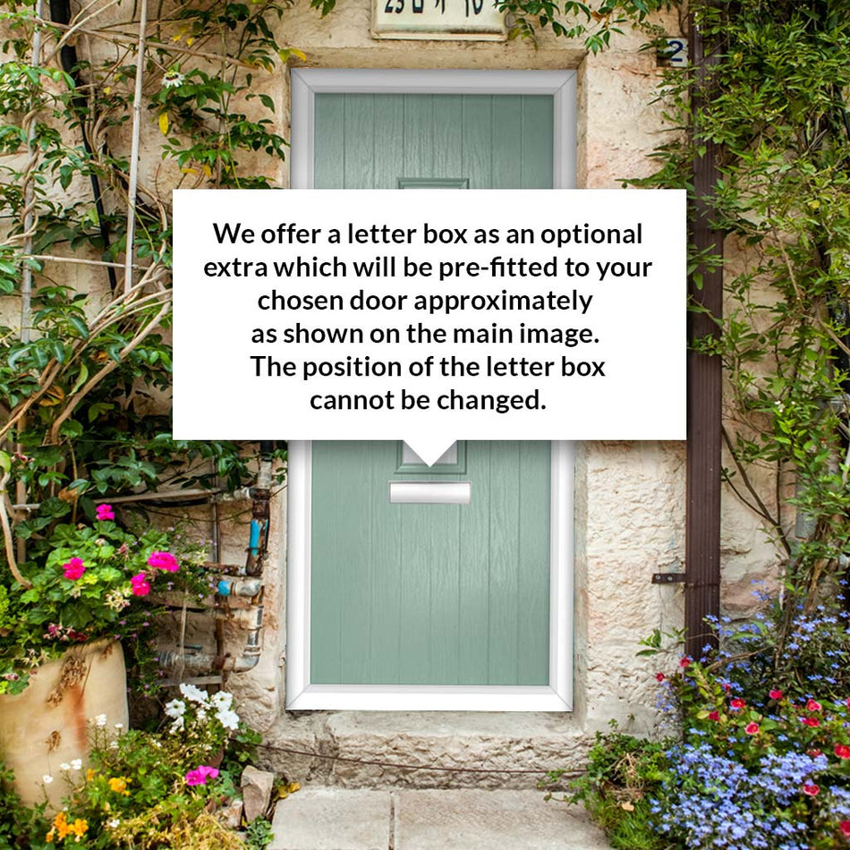 Cottage Style Tortola 1 Composite Front Door Set with Murano Green Glass - Shown in Chartwell Green