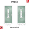 Cottage Style Tortola 1 Composite Front Door Set with Murano Green Glass - Shown in Chartwell Green