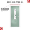 Cottage Style Tortola 1 Composite Front Door Set with Murano Green Glass - Shown in Chartwell Green