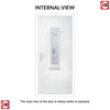 Cottage Style Tortola 1 Composite Front Door Set with Murano Green Glass - Shown in Chartwell Green