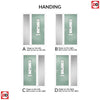 Cottage Style Tortola 1 Composite Front Door Set with Single Side Screen - Murano Green Glass - Shown in Chartwell Green