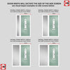 Cottage Style Tortola 1 Composite Front Door Set with Single Side Screen - Murano Green Glass - Shown in Chartwell Green