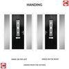 Cottage Style Tortola 1 Composite Front Door Set with Double Side Screen - Jet Glass - Shown in Black