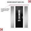 Cottage Style Tortola 1 Composite Front Door Set with Double Side Screen - Jet Glass - Shown in Black