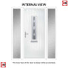 Cottage Style Tortola 1 Composite Front Door Set with Double Side Screen - Jet Glass - Shown in Black