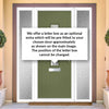 Cottage Style Tortola 1 Composite Front Door Set with Double Side Screen - Matrix Glass - Shown in Reed Green