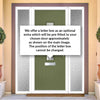 Cottage Style Tortola 1 Composite Front Door Set with Double Side Screen - Matrix Glass - Shown in Reed Green