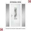 Cottage Style Tortola 1 Composite Front Door Set with Double Side Screen - Matrix Glass - Shown in Reed Green
