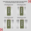 Cottage Style Tortola 1 Composite Front Door Set with Double Side Screen - Matrix Glass - Shown in Reed Green