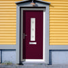 Cottage Style Tortola 1 Composite Front Door Set with Ellie Glass - Shown in Purple Violet