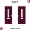 Cottage Style Tortola 1 Composite Front Door Set with Ellie Glass - Shown in Purple Violet