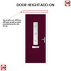 Cottage Style Tortola 1 Composite Front Door Set with Ellie Glass - Shown in Purple Violet
