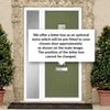 Cottage Style Tortola 1 Composite Front Door Set with Single Side Screen - Matrix Glass - Shown in Reed Green